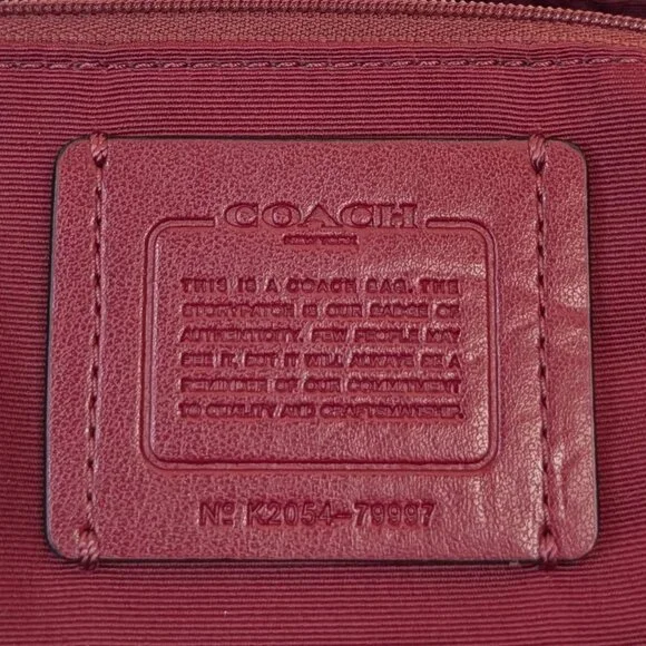 Coach 2020 Prairie Satchel 79997 Pebbled Leather Crossbody Bag – Deep Red - Picture 7 of 9